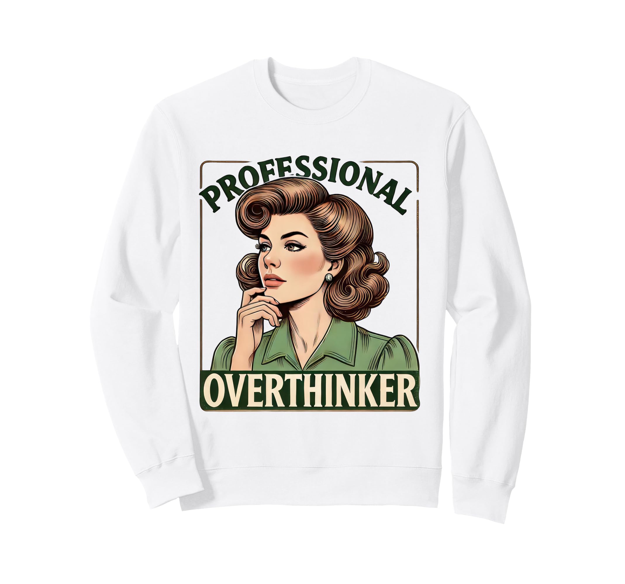 Overthinker Funny Academic Sweatshirt - Minimalist Print for Adults - T-Shirt, Sweatshirt, Hoodie