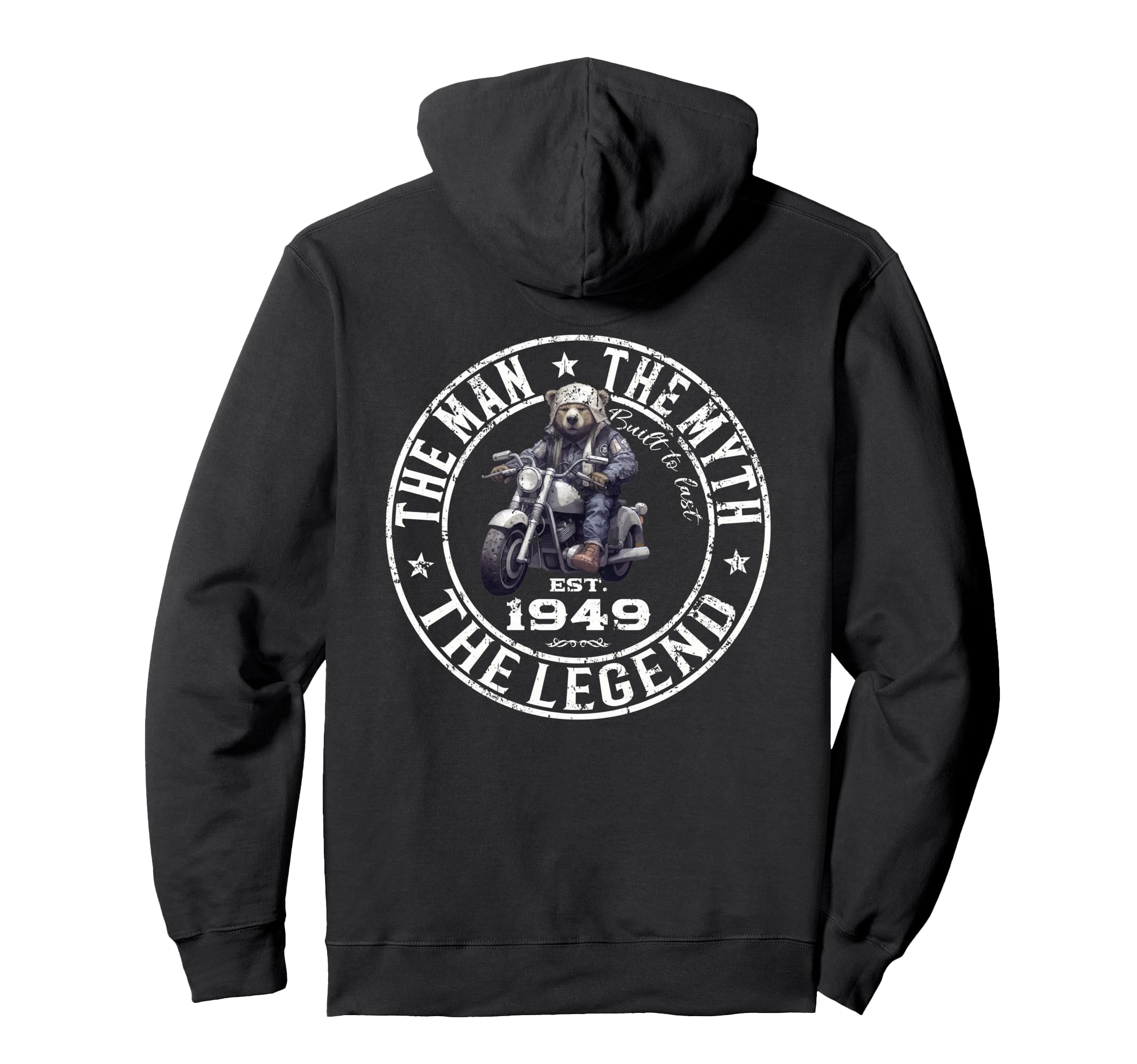 77Th Birthday Motorcycle Motorcyclist Biker Hoodie - Unique Graphic Unisex - T-Shirt, Sweatshirt, Hoodie