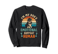 Im My Dogs Emotional Supports Human Sweatshirt - Streetwear Style Unisex - T-Shirt, Sweatshirt, Hoodie