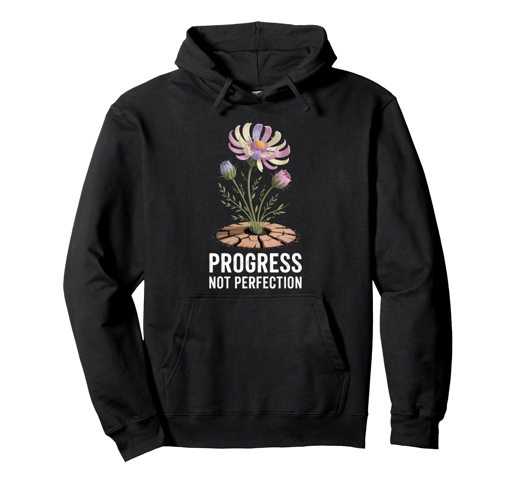 Progress Not Perfection Minimalist Hoodie - Fun Novelty Design Unisex - T-Shirt, Sweatshirt, Hoodie