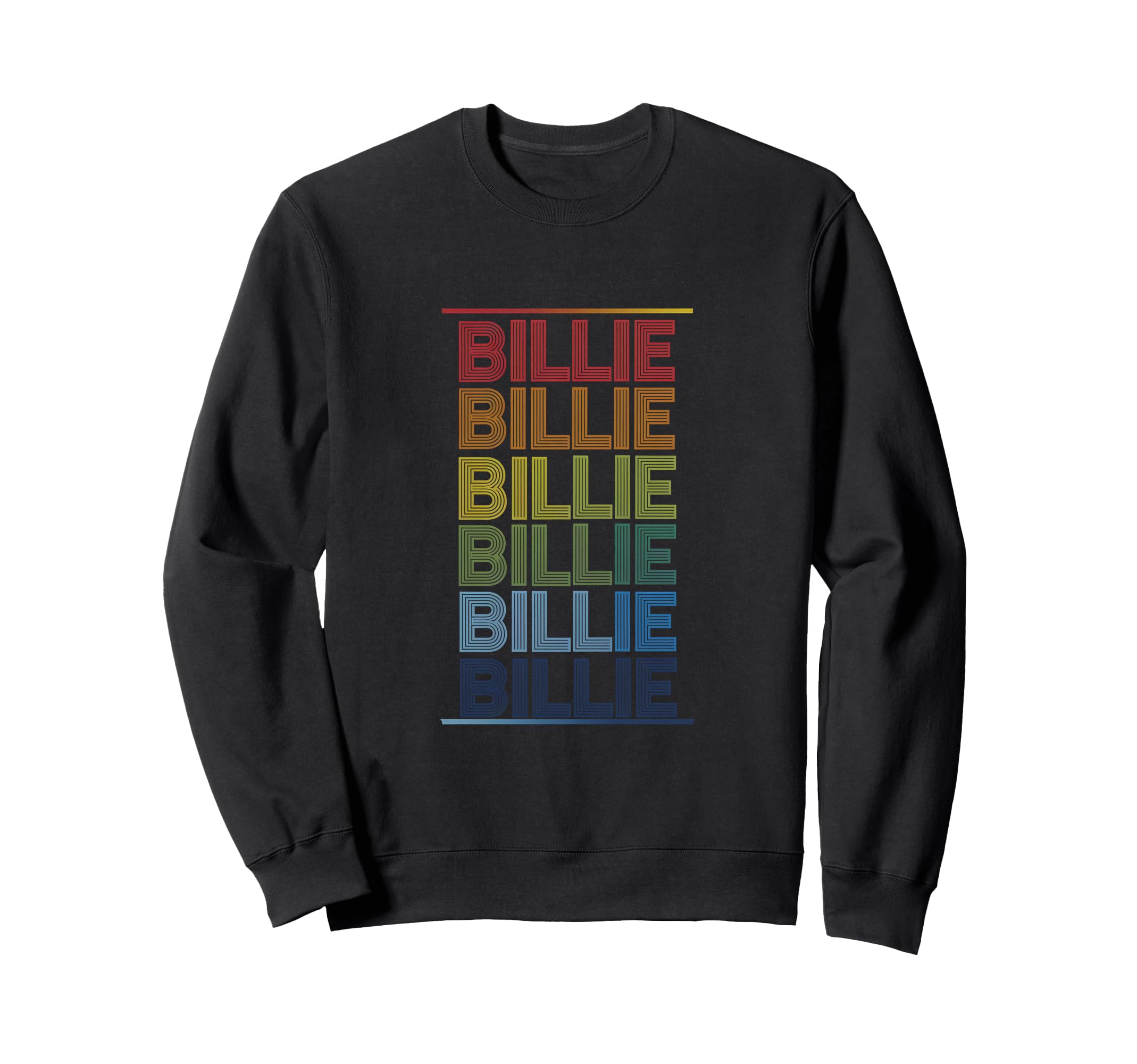 Billie Multicolor Typography Sweatshirt - Custom Art Print Men Women - T-Shirt, Sweatshirt, Hoodie