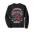 Biker Born August Motorcycle Birthday Sweatshirt - Graphic Print Men Women - T-Shirt, Sweatshirt, Hoodie