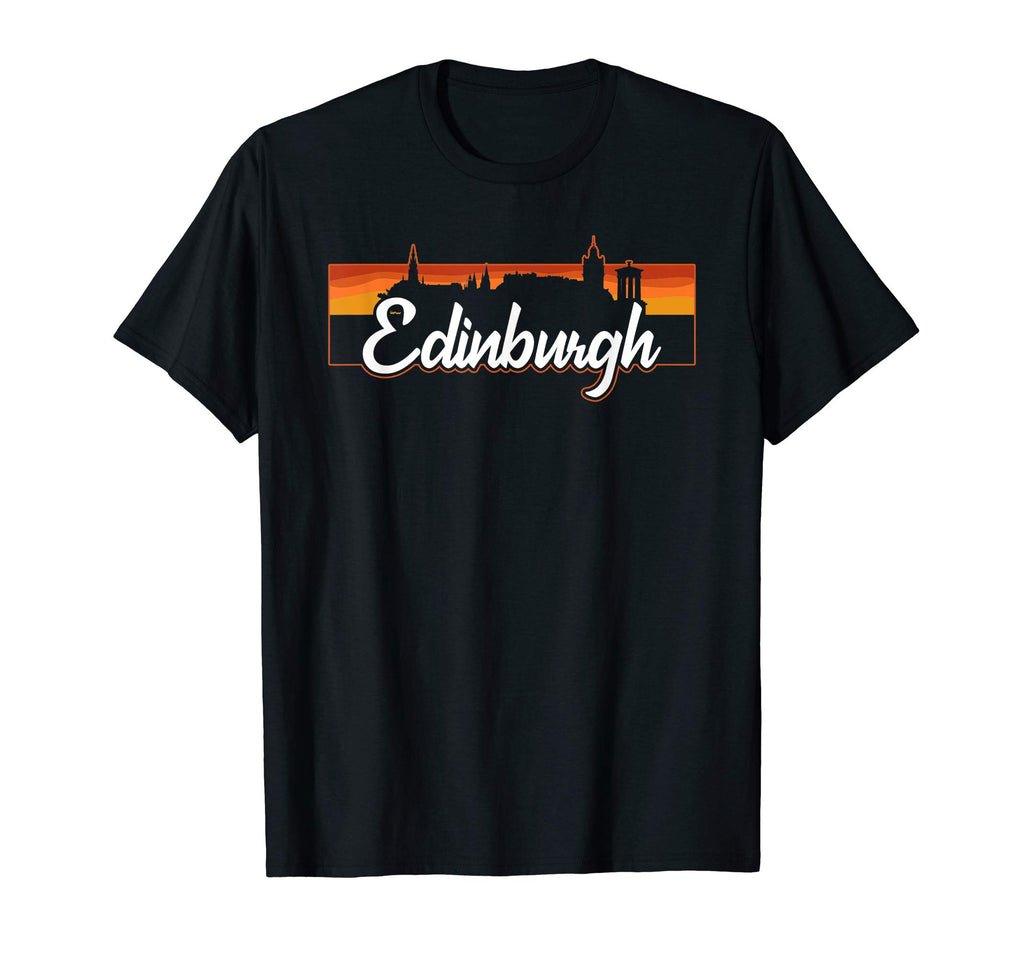 Edinburgh Scotland Sunset Skyline T-Shirt - Graphic Print Unisex - T-Shirt, Sweatshirt, Hoodie