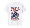 South Fork Colorado Motorcycle Skull T-Shirt - Trendy Graphic for Adults - T-Shirt, Sweatshirt, Hoodie