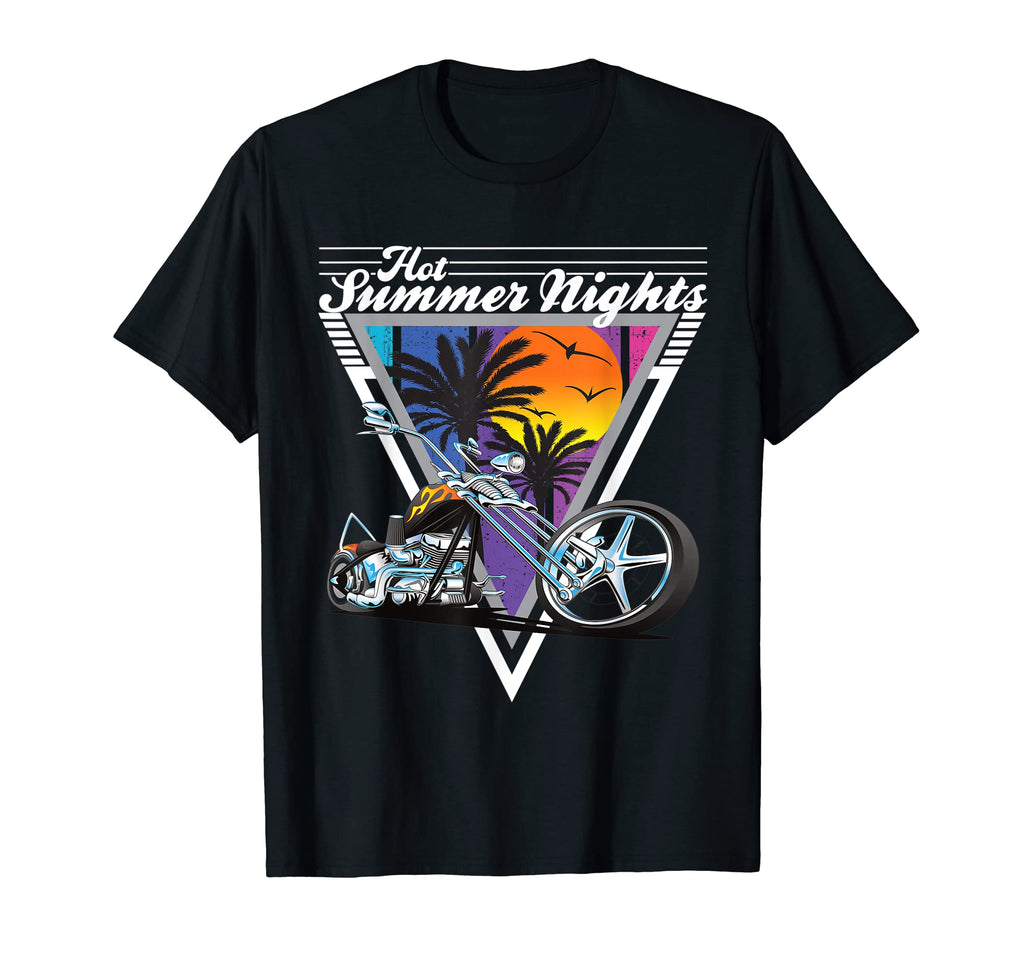 Hot Summer Nights 80S Tropical T-Shirt - Custom Art Print Men Women - T-Shirt, Sweatshirt, Hoodie