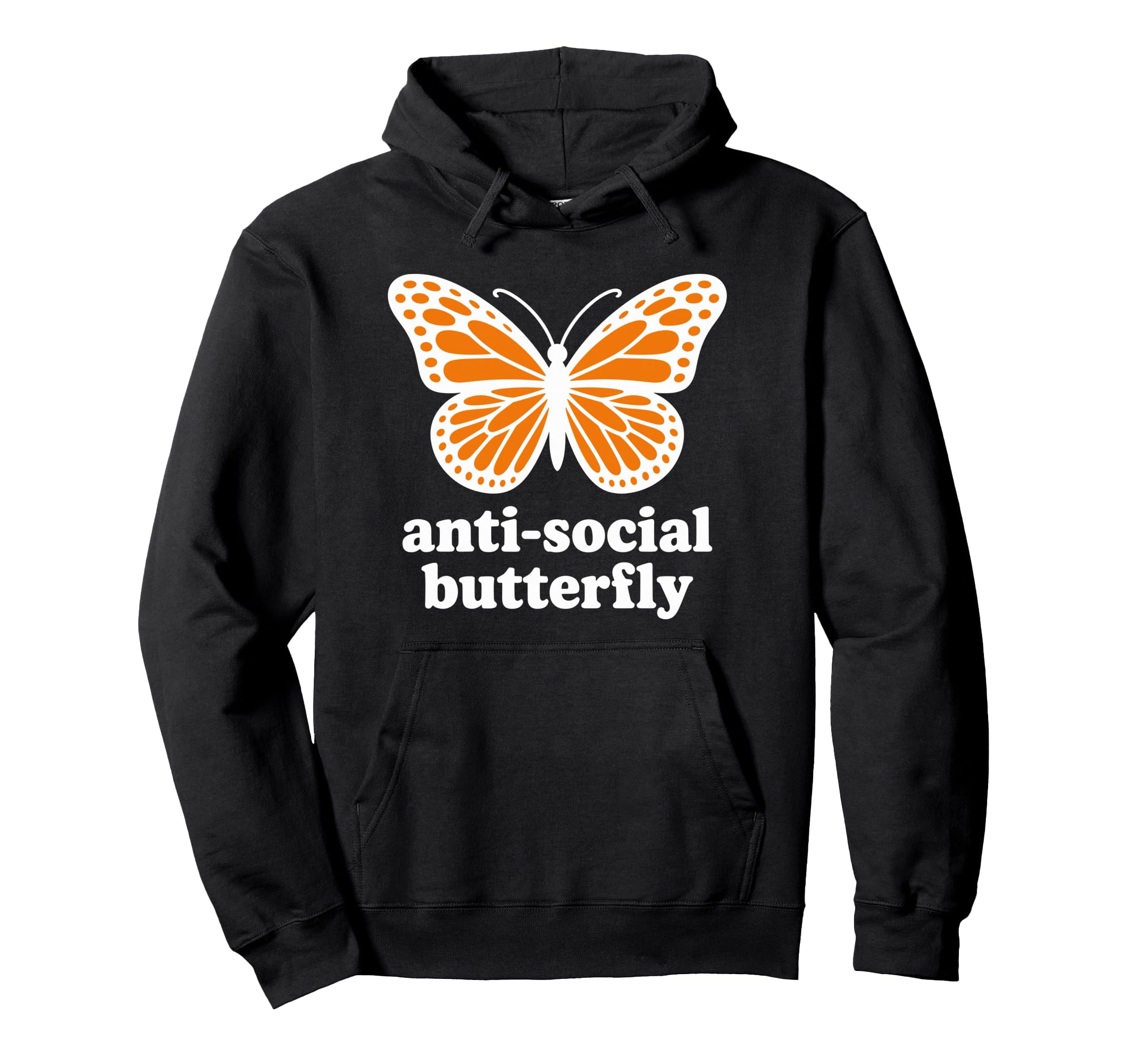 Antisocial Butterfly Hoodie - Graphic Print Unisex - T-Shirt, Sweatshirt, Hoodie