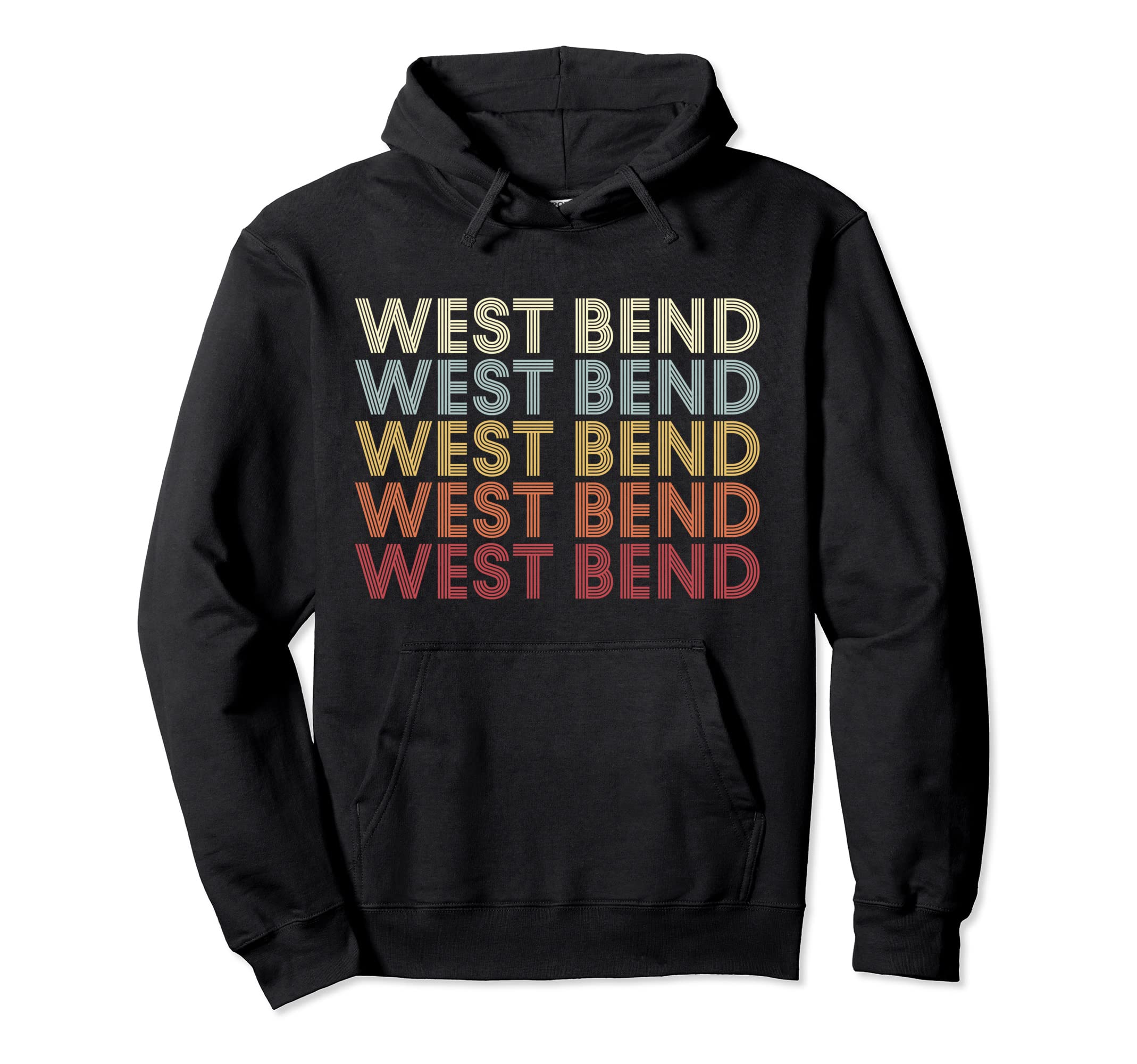 West Bend Wisconsin West Bend Wi Text Hoodie - Minimalist Print Unisex - T-Shirt, Sweatshirt, Hoodie