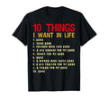 10 Things I Want My Life Cars More Cars T-Shirt - Graphic Print for Adults - T-Shirt, Sweatshirt, Hoodie