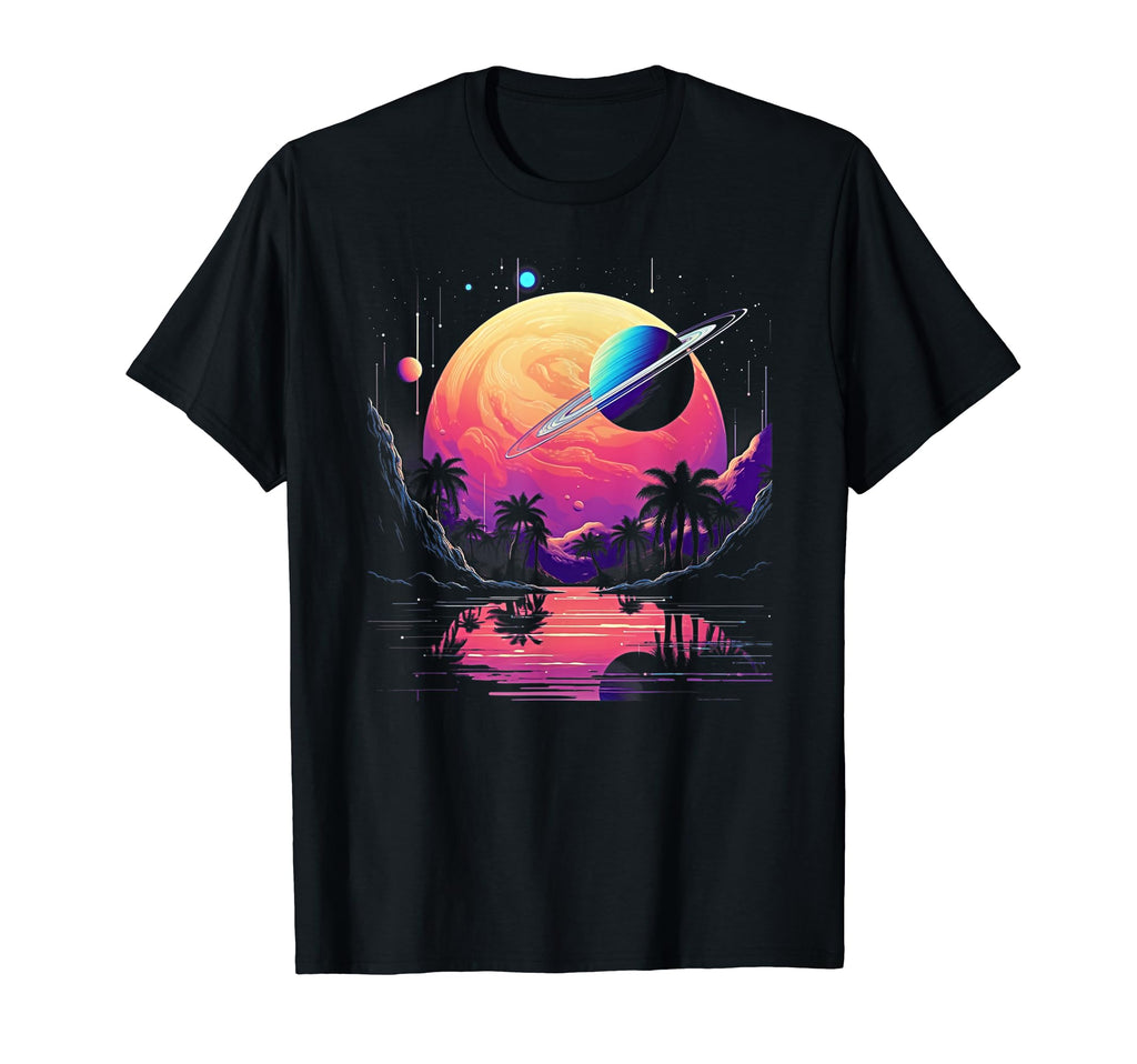 Vaporwave Solar System 80S Synthwave T-Shirt - Aesthetic Graphic Unisex - T-Shirt, Sweatshirt, Hoodie