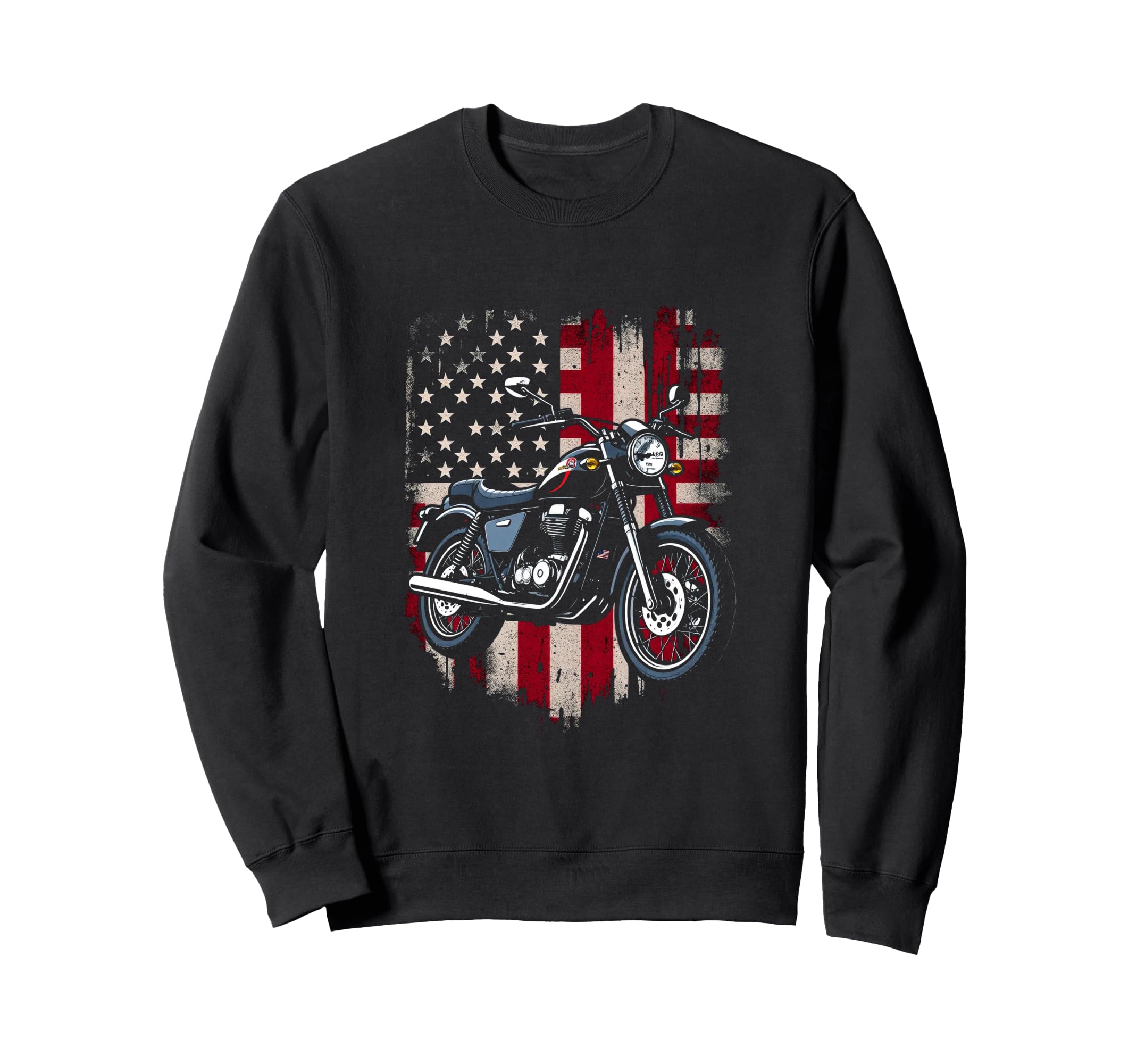 Motorcycle Patriotic Gift Hoodie - Unique Graphic for Adults - T-Shirt, Sweatshirt, Hoodie