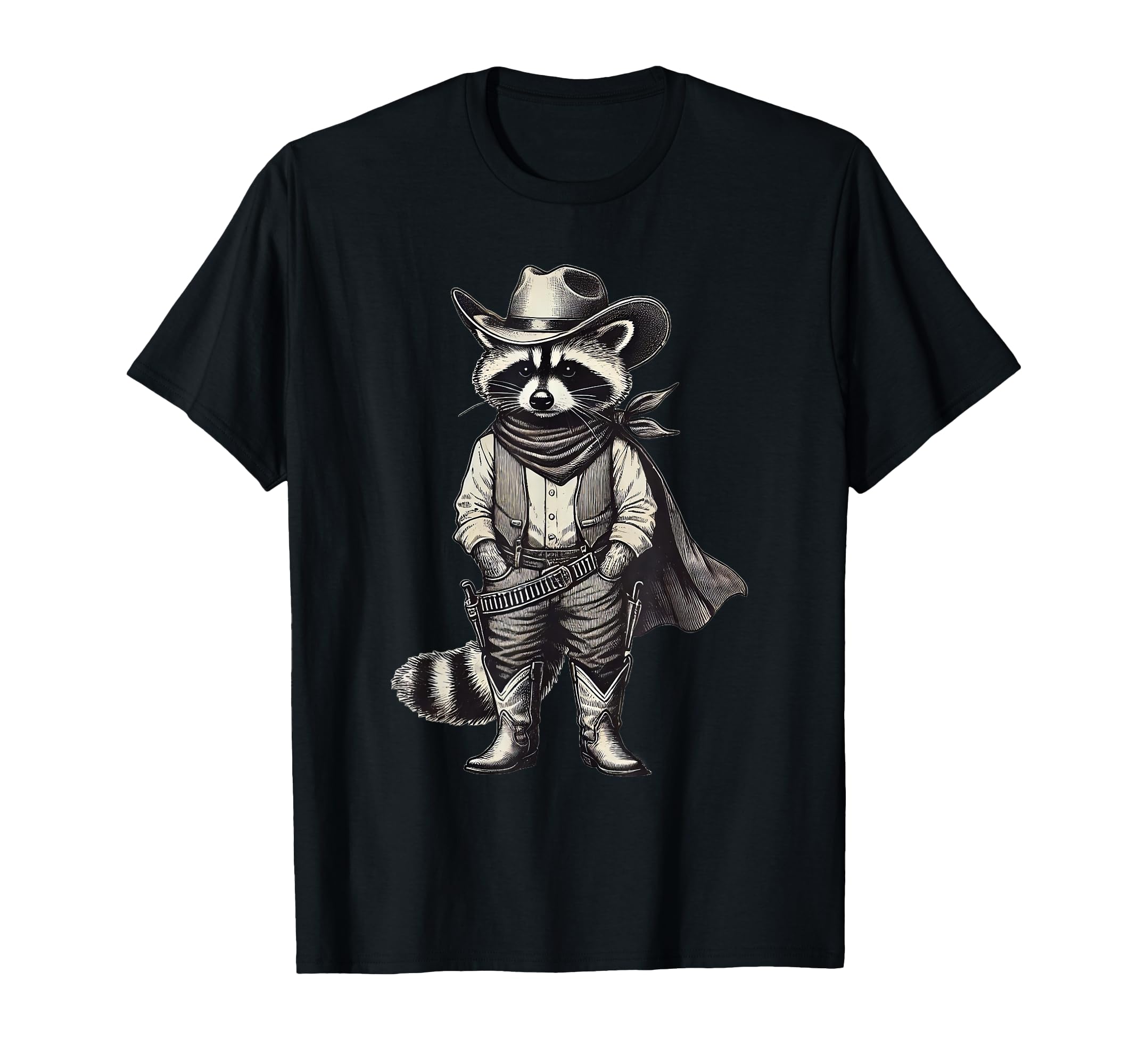 Raccoon Dressed As Cowboy Funny Sweatshirt - Trendy Graphic Men Women - T-Shirt, Sweatshirt, Hoodie