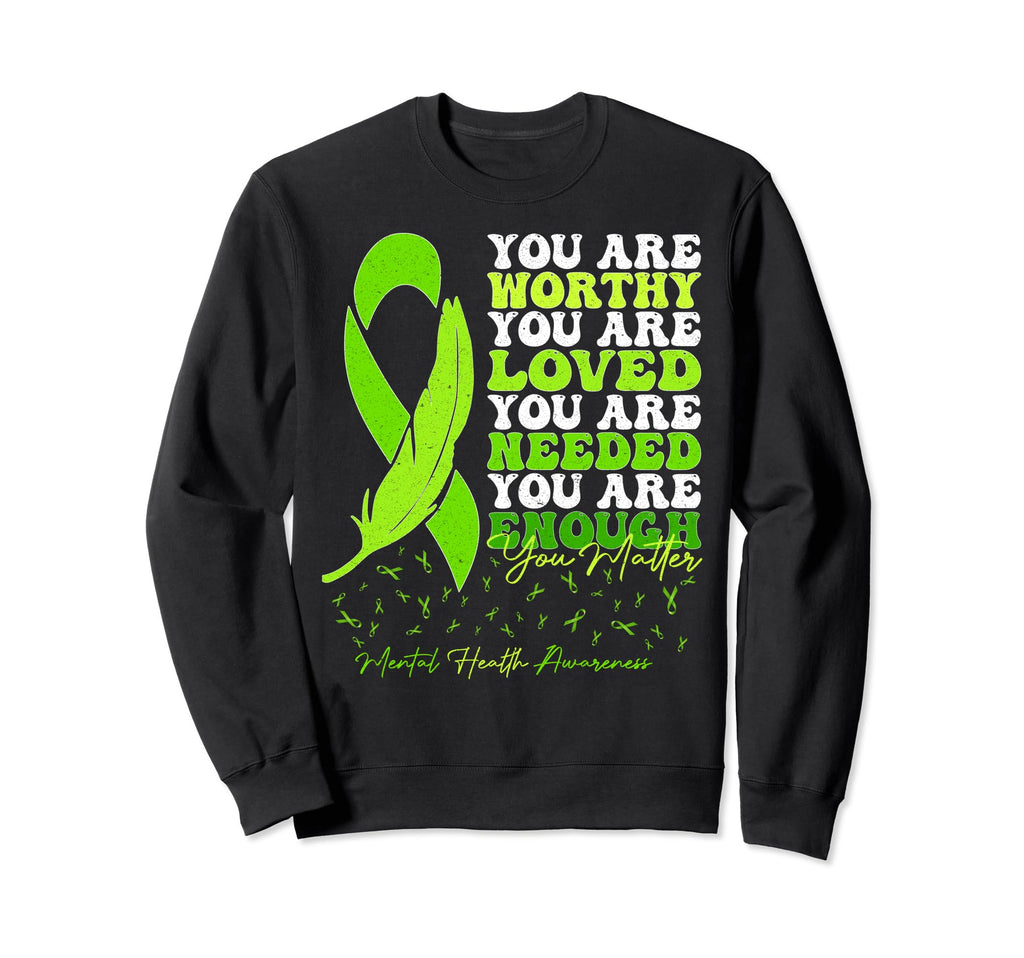 Motivational Support Warrior Mental Sweatshirt - Minimalist Print Unisex - T-Shirt, Sweatshirt, Hoodie