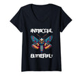 Womens Antisocial Butterfly Funny Death T-Shirt - Minimalist Print Unisex - T-Shirt, Sweatshirt, Hoodie