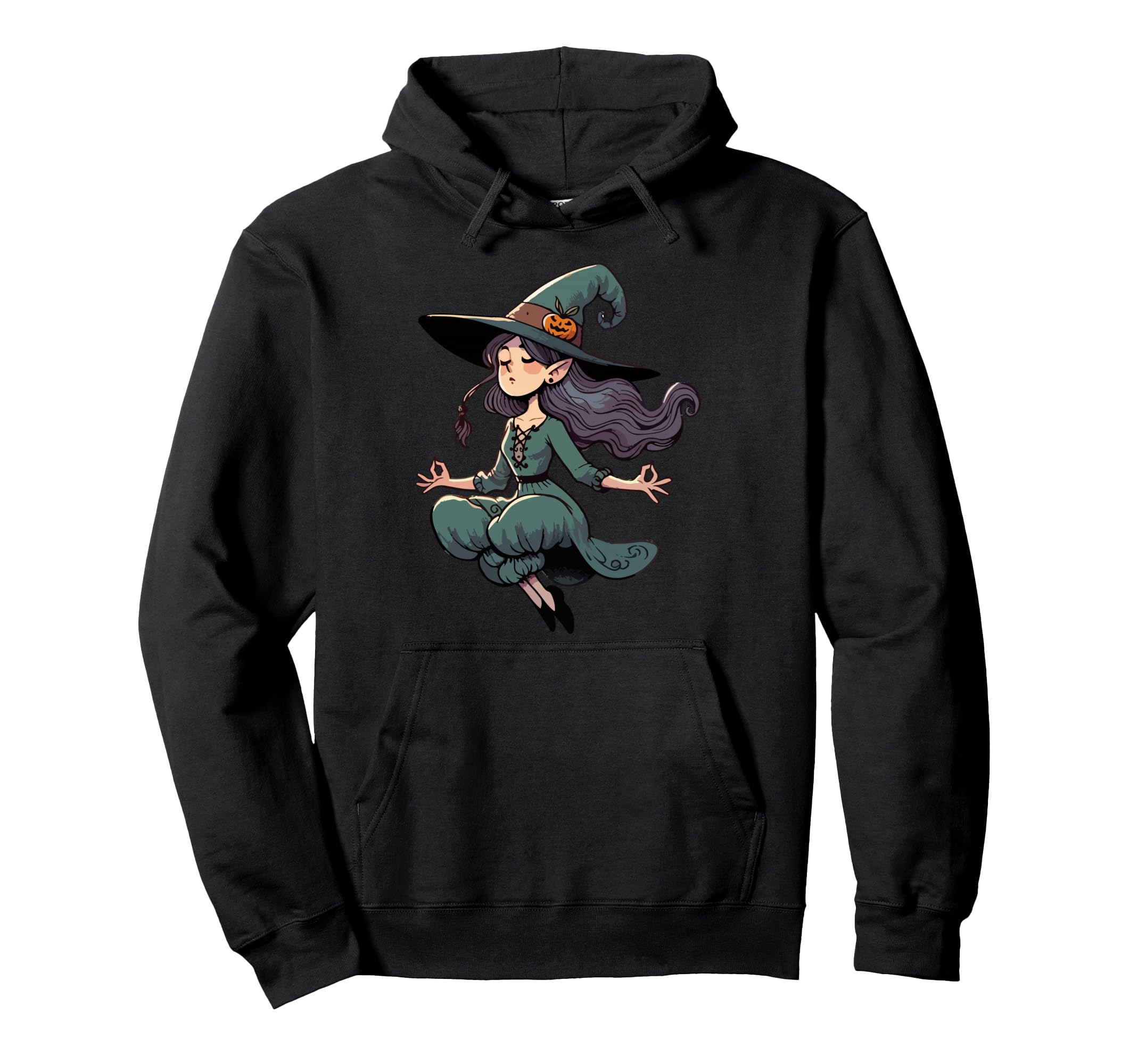 Meditation Witch Yoga Pose Relaxing Hoodie - Aesthetic Graphic Men Women - T-Shirt, Sweatshirt, Hoodie
