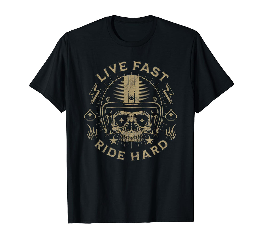Live Fast Ride Hard Motorcycle Riding T-Shirt - Novelty Apparel for Adults - T-Shirt, Sweatshirt, Hoodie