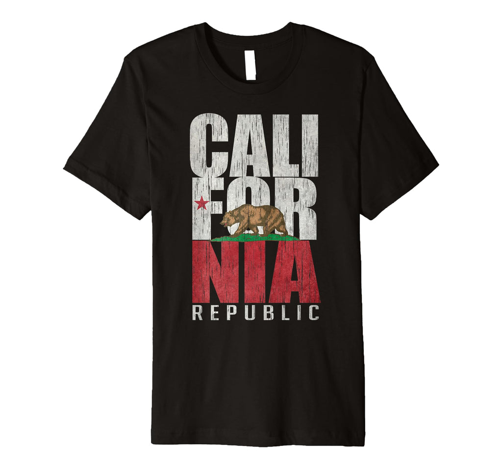 California Republic Flag Postcard T-Shirt - Casual Everyday Wear Unisex - T-Shirt, Sweatshirt, Hoodie