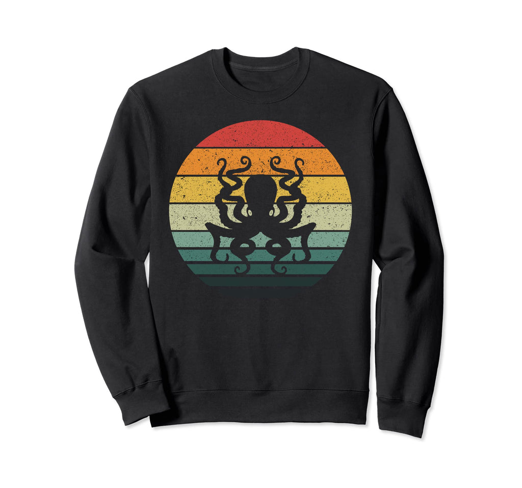 Sunset Octopus Sweatshirt - Graphic Print Unisex - T-Shirt, Sweatshirt, Hoodie