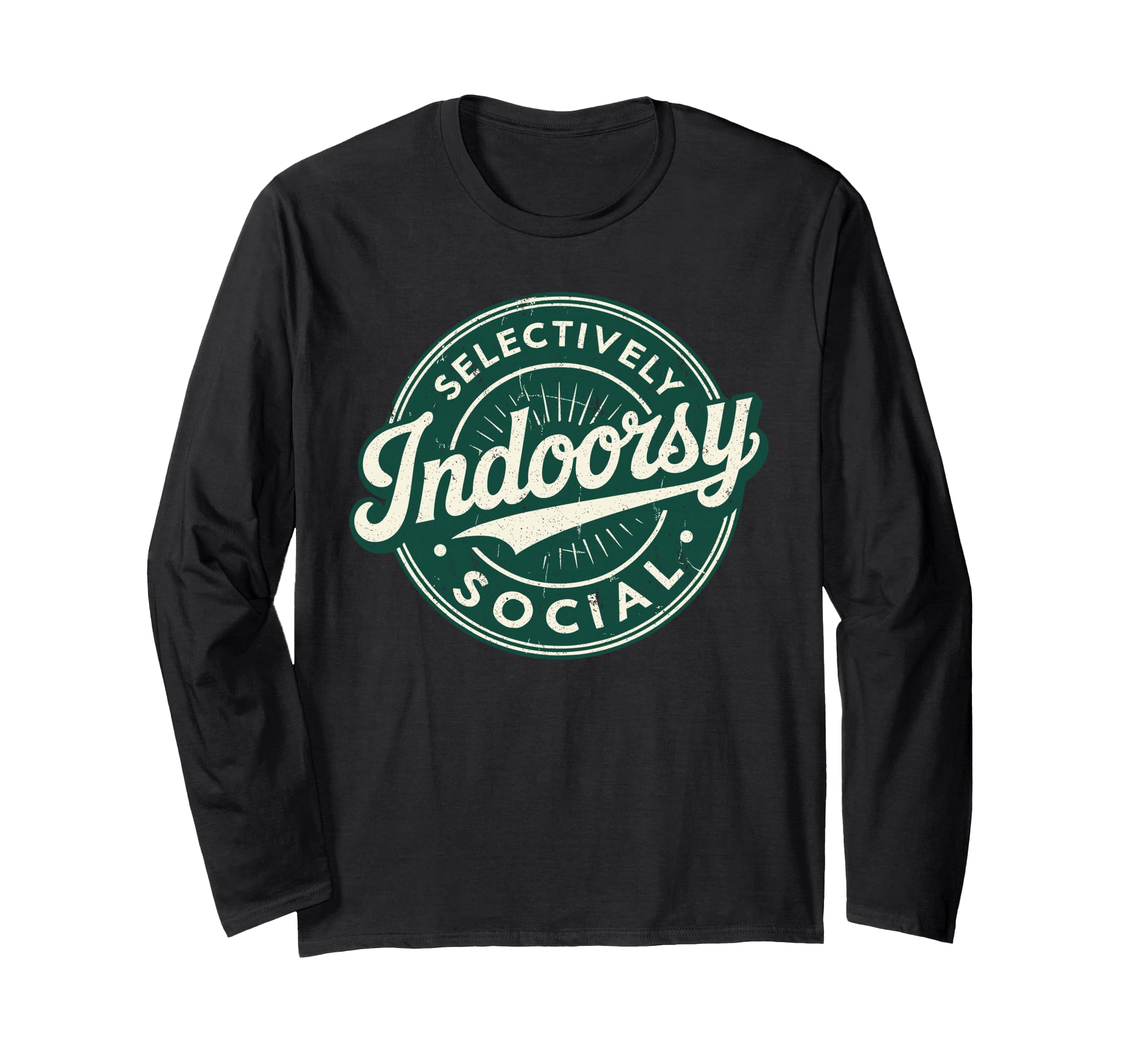 Indoorsy Selectively Social T-Shirt - Minimalist Print Men Women - T-Shirt, Sweatshirt, Hoodie
