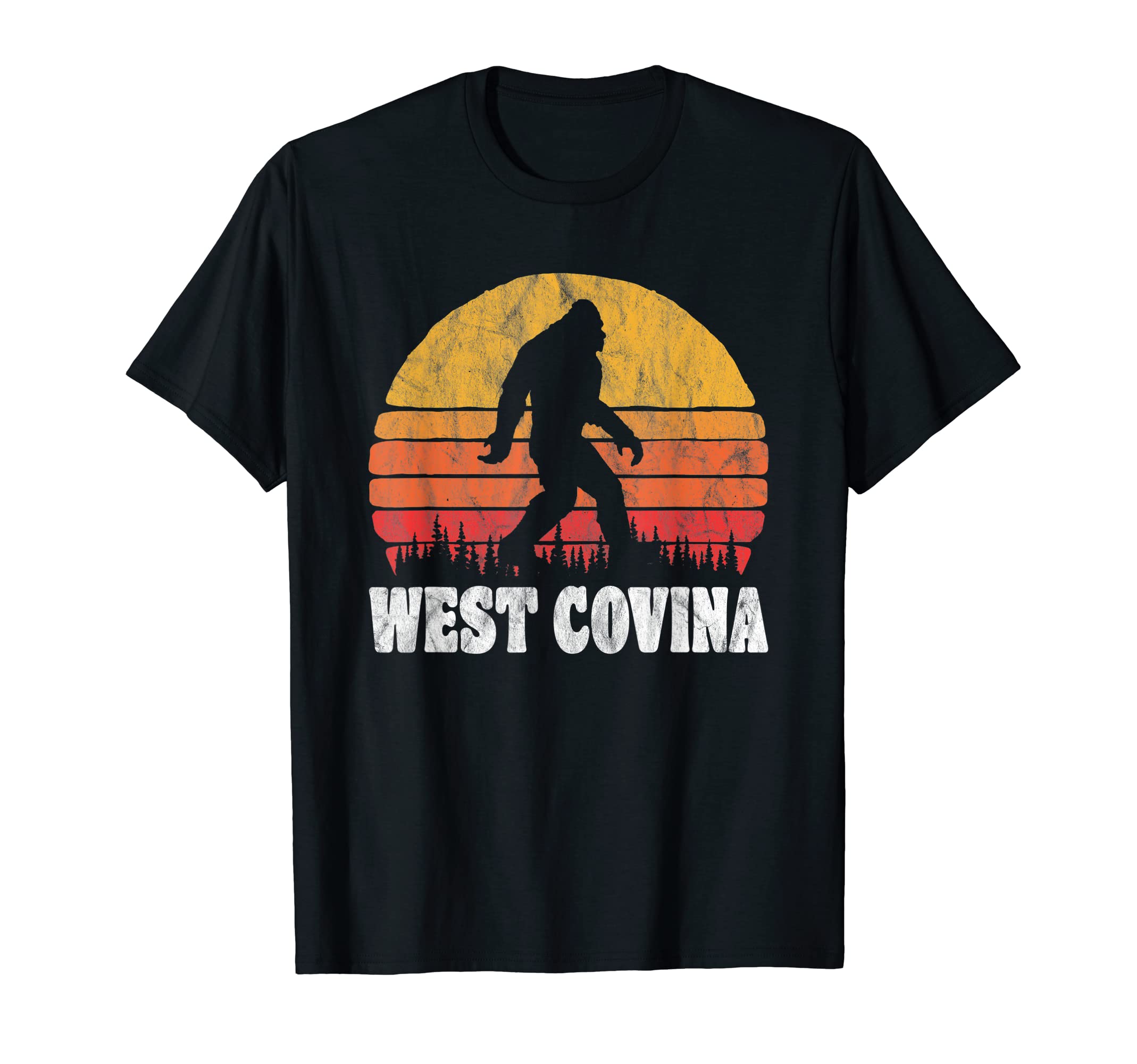 West Covina Eighties Bigoot Sunset T-Shirt - Casual Everyday Wear Unisex - T-Shirt, Sweatshirt, Hoodie