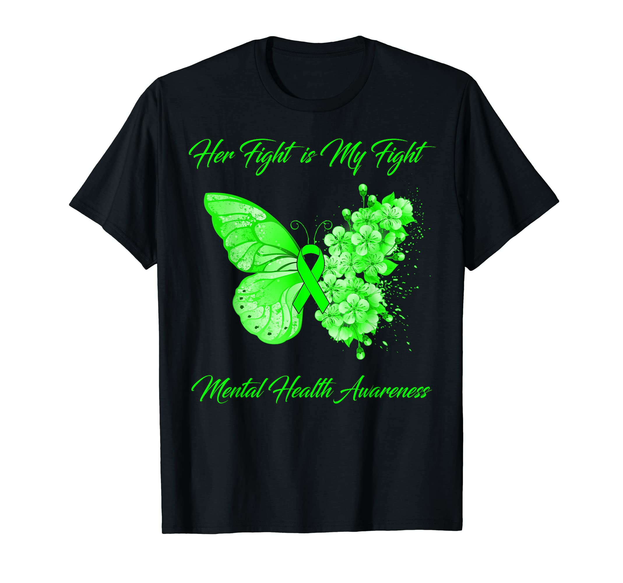 Butterfly Her Fight Is My Fight T-Shirt - Aesthetic Graphic Men Women - T-Shirt, Sweatshirt, Hoodie
