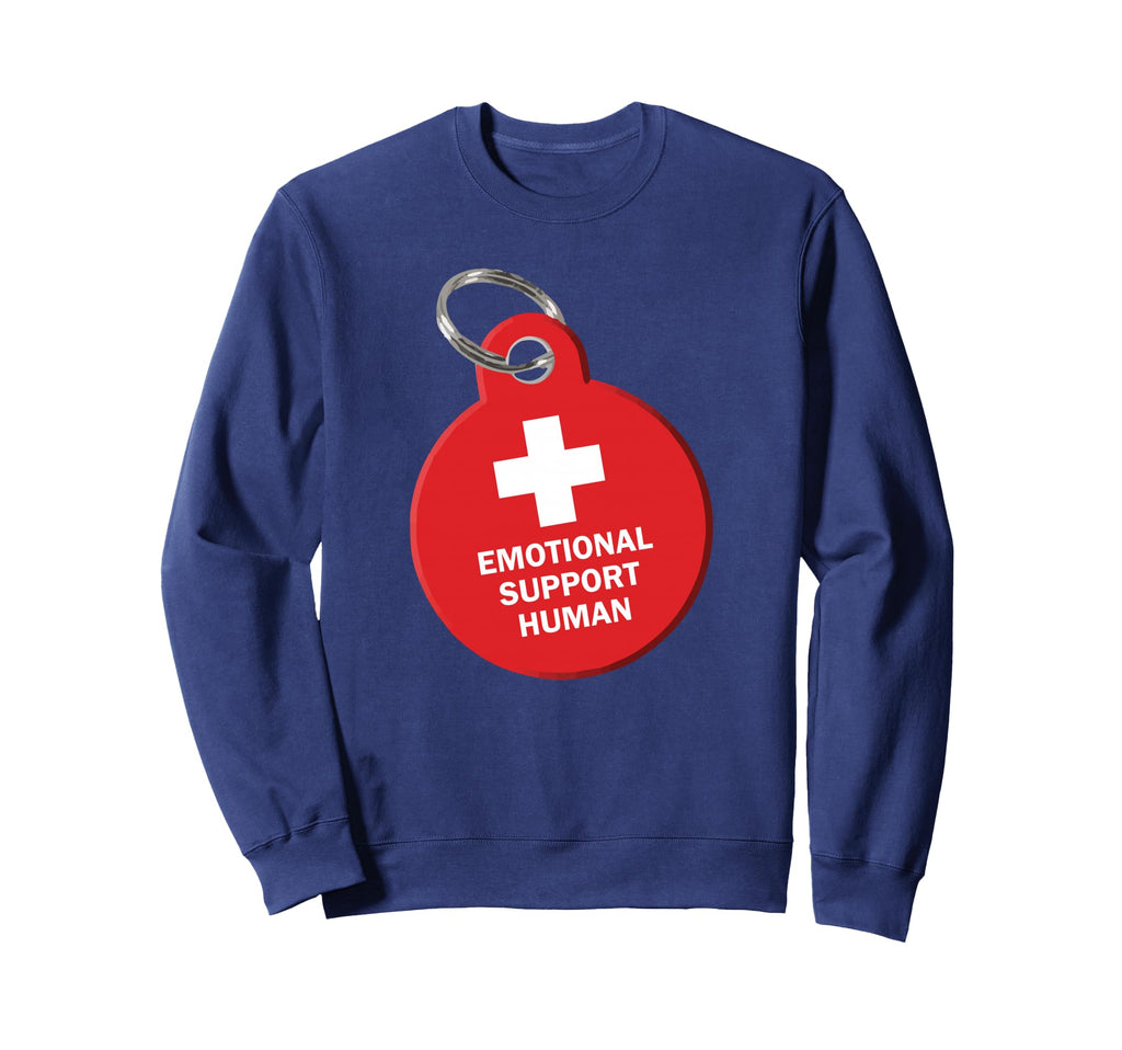 Emotional Support Human Sweatshirt - Minimalist Print for Adults - T-Shirt, Sweatshirt, Hoodie