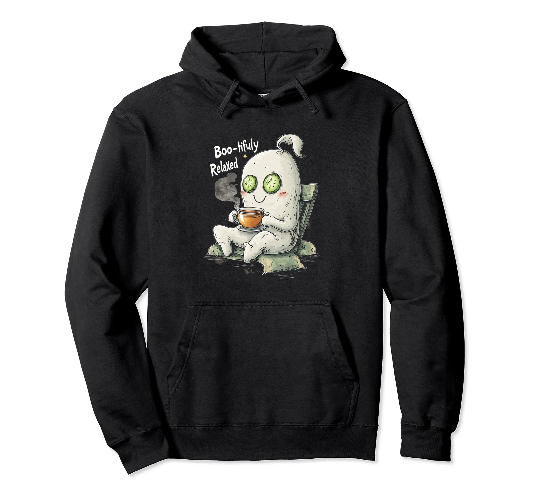 Funny Ghost Boo Tifully Relaxed Fun Self Hoodie - Unique Graphic Men Women - T-Shirt, Sweatshirt, Hoodie