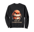 Grumpy Bunny Doing Yoga Sweatshirt - Aesthetic Graphic for Adults - T-Shirt, Sweatshirt, Hoodie