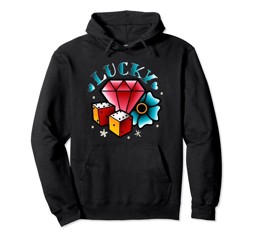 Tattoo Flash Art Lucky Hoodie - Streetwear Style for Adults - T-Shirt, Sweatshirt, Hoodie