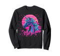 Vaporwave Unicorn Cherry Blossoms Sweatshirt - Unique Graphic Men Women - T-Shirt, Sweatshirt, Hoodie