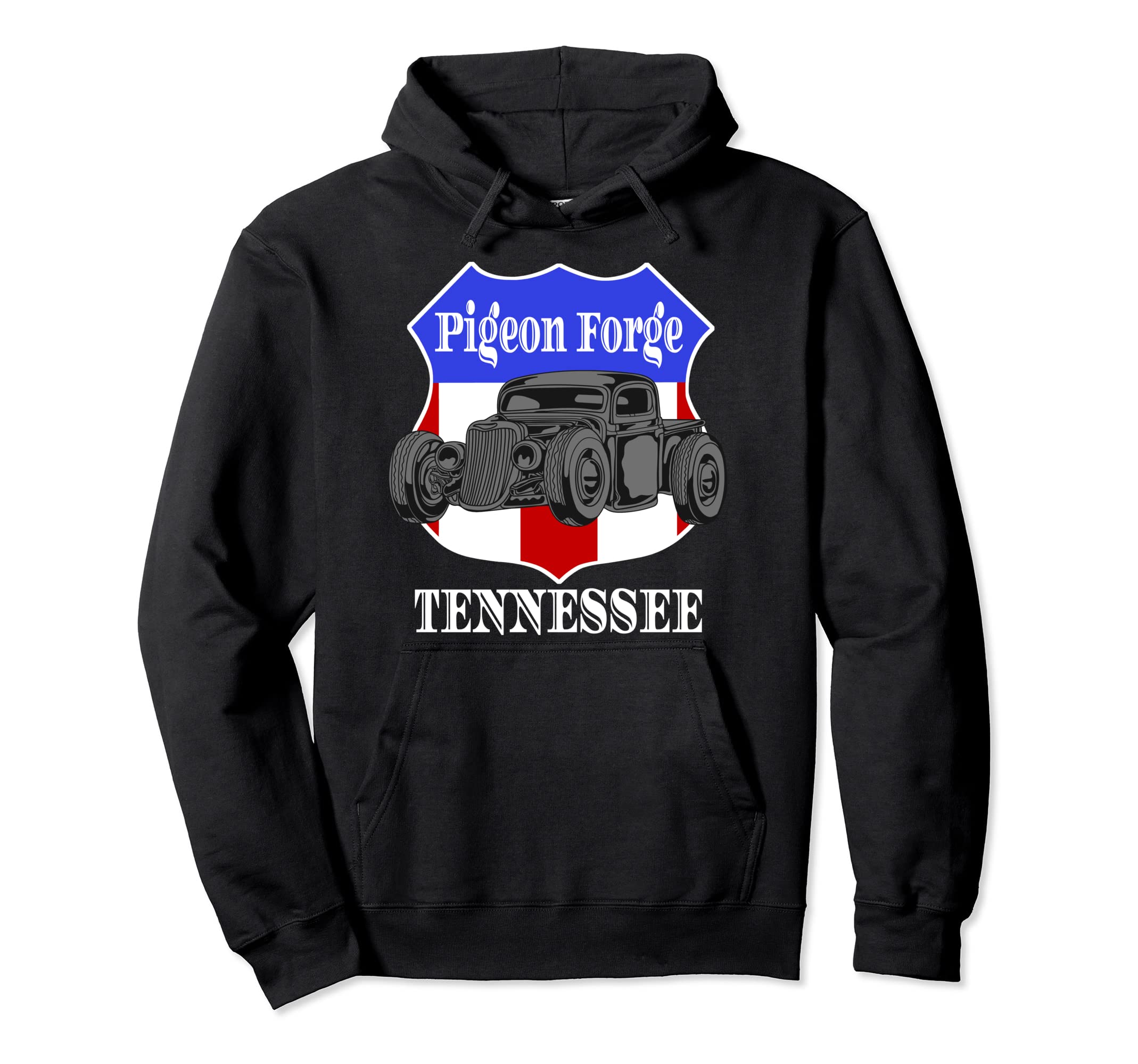 Pigeon Forge Tennessee Hot Rod Run Car Hoodie - Trendy Graphic for Adults - T-Shirt, Sweatshirt, Hoodie