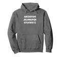 Minimalist Alphabet Typography Hoodie - Novelty Apparel Unisex - T-Shirt, Sweatshirt, Hoodie