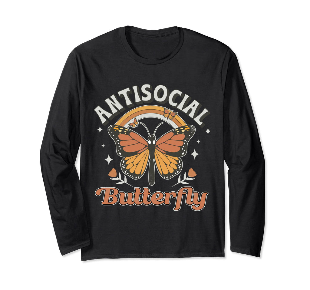 Antisocial Butterfly Funny Introvert T-Shirt - Aesthetic Graphic for Adults - T-Shirt, Sweatshirt, Hoodie