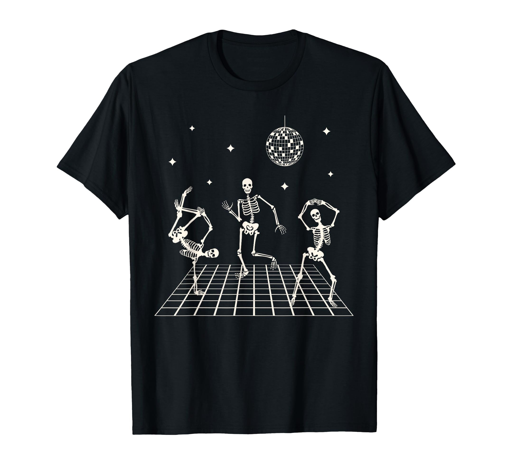 Skeletons Dancing Club Disco Ball T-Shirt - Minimalist Print Unisex - T-Shirt, Sweatshirt, Hoodie