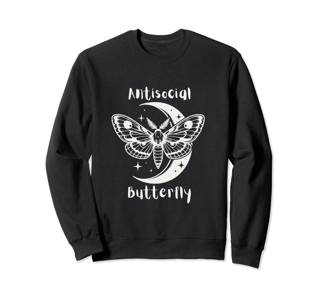 Antisocial Butterfly Sweatshirt - Trendy Graphic for Adults - T-Shirt, Sweatshirt, Hoodie
