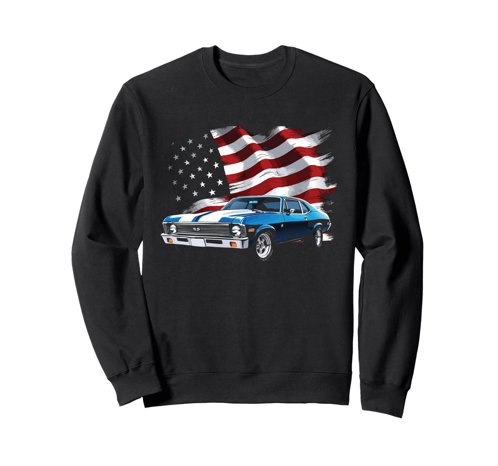 Patriotic Old School 1969 Nova Ss Sweatshirt - Streetwear Style Men Women - T-Shirt, Sweatshirt, Hoodie