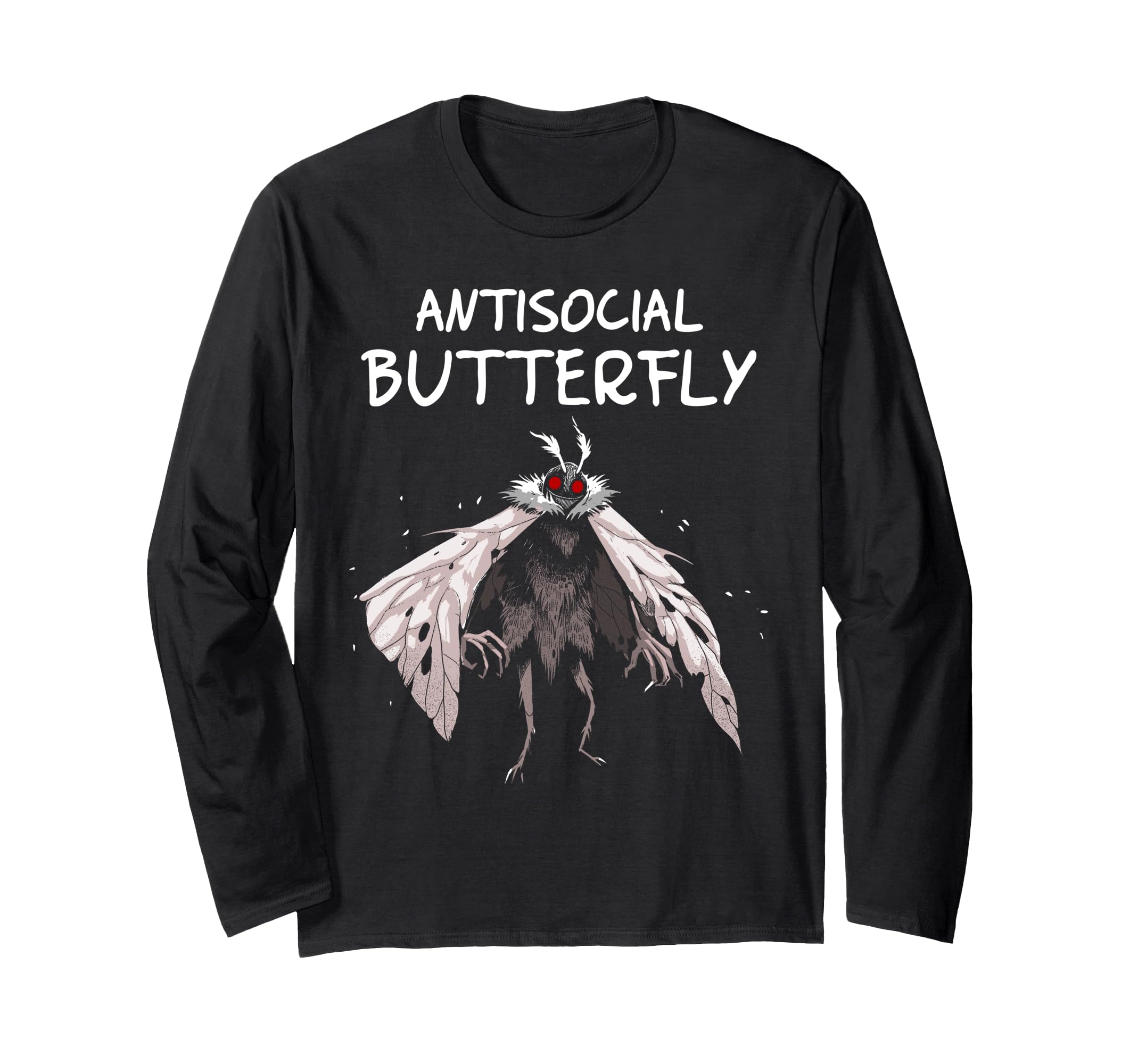 Mothman Antisocial Butterfly Introvert T-Shirt - Novelty Apparel Men Women - T-Shirt, Sweatshirt, Hoodie