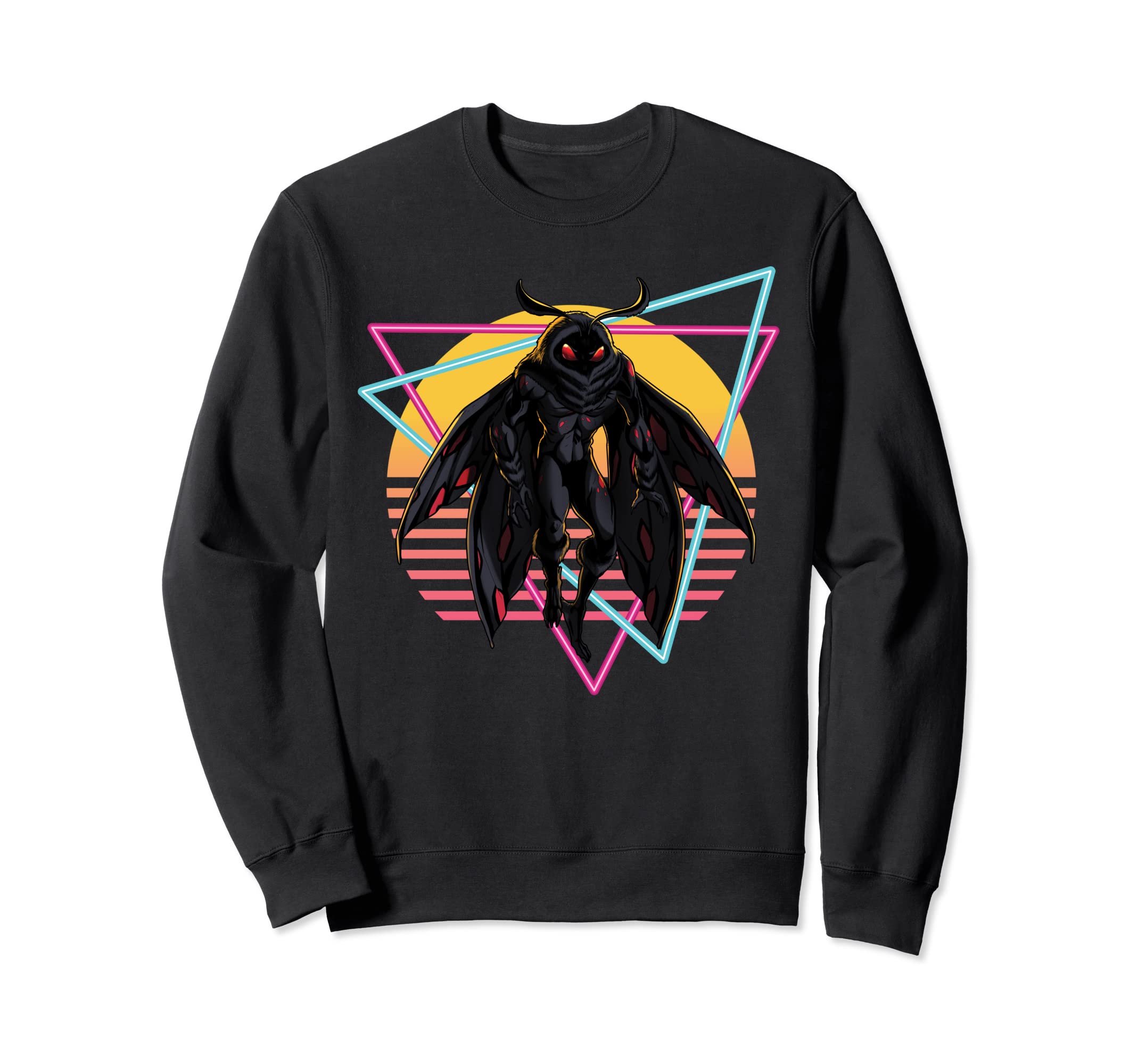 Mothman Synthwave 80S Retrowave Sweatshirt - Aesthetic Graphic Unisex - T-Shirt, Sweatshirt, Hoodie