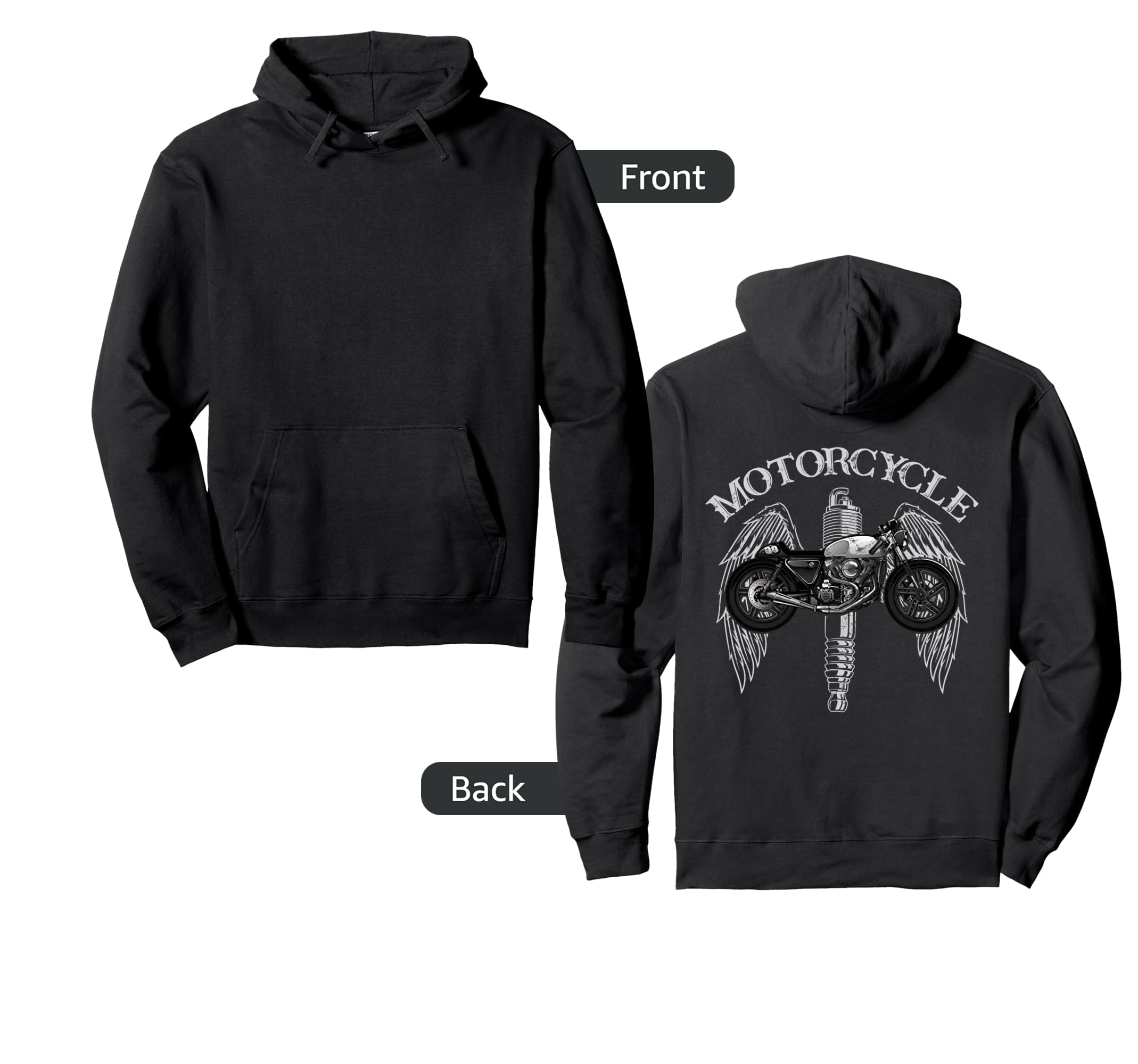 Cafe Racer Motorcycle Moto Gift Sweatshirt - Custom Art Print for Adults - T-Shirt, Sweatshirt, Hoodie