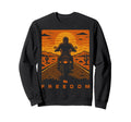 Freedom Silhouette Biker Motorcycle Sweatshirt - Trendy Graphic Unisex - T-Shirt, Sweatshirt, Hoodie