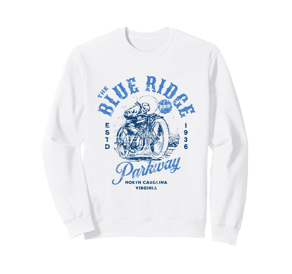 Blue Ridge Parkway Motorcycle Sweatshirt - Novelty Apparel Unisex - T-Shirt, Sweatshirt, Hoodie