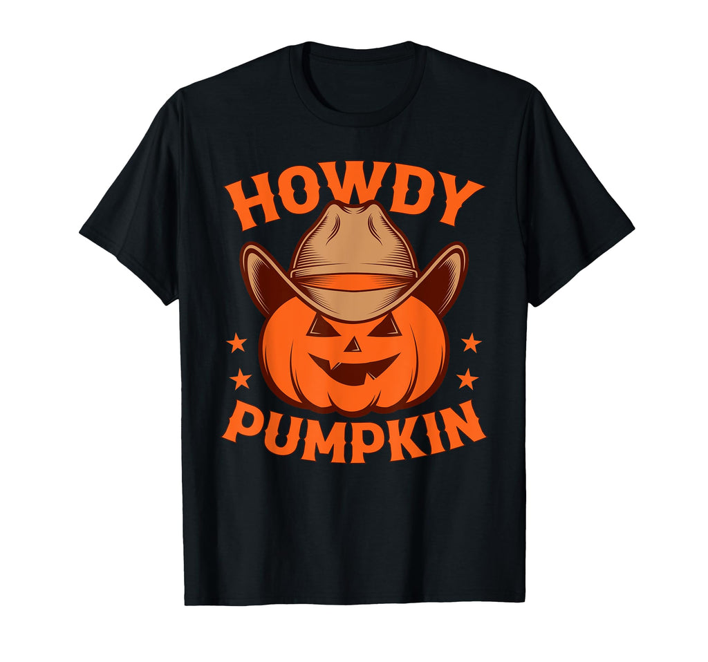 Howdy Pumpkin Autumn Western Halloween T-Shirt - Trendy Graphic for Adults - T-Shirt, Sweatshirt, Hoodie