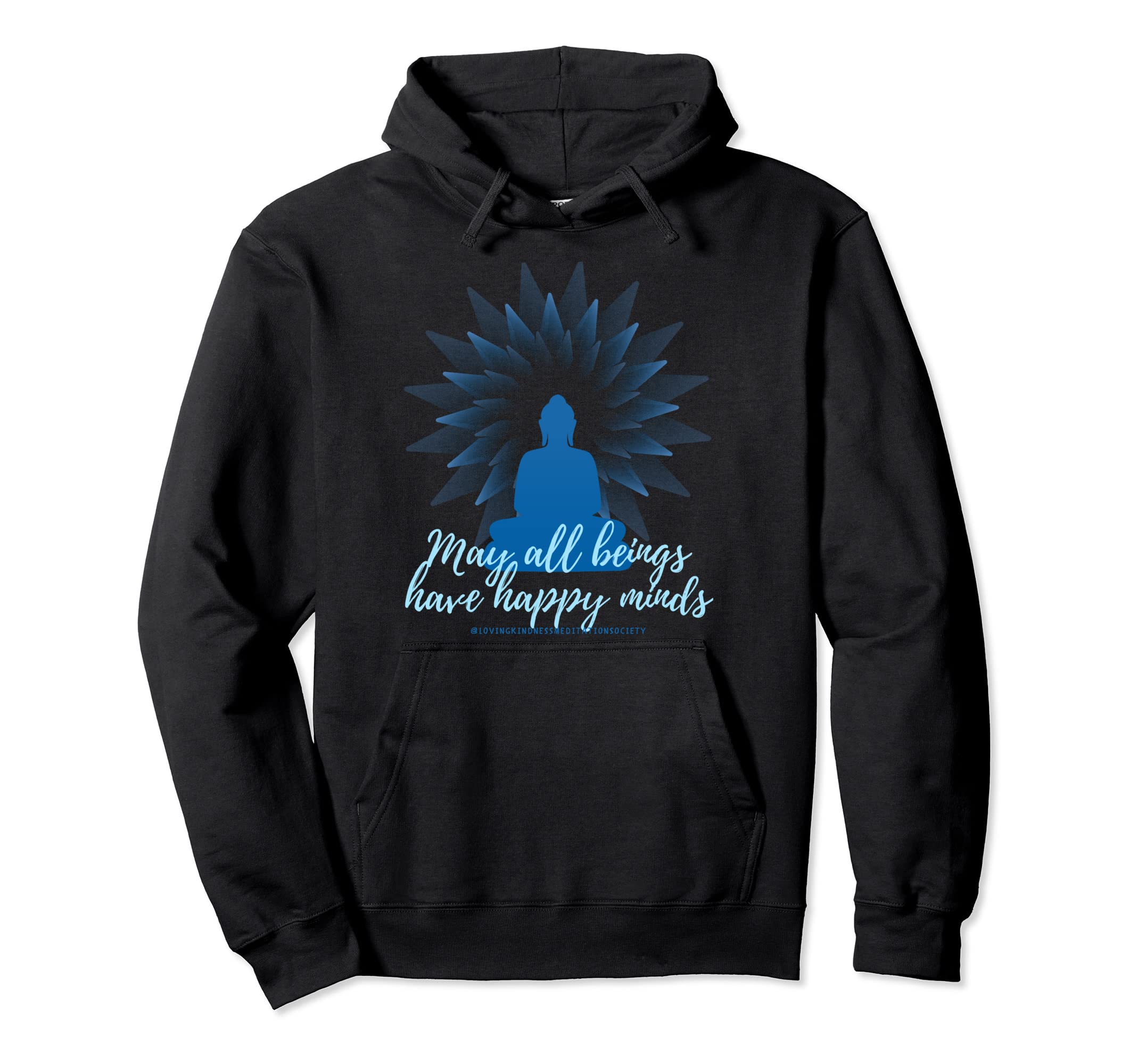 Buddha Mindfulness Gautama Happy Hoodie - Minimalist Print for Adults - T-Shirt, Sweatshirt, Hoodie