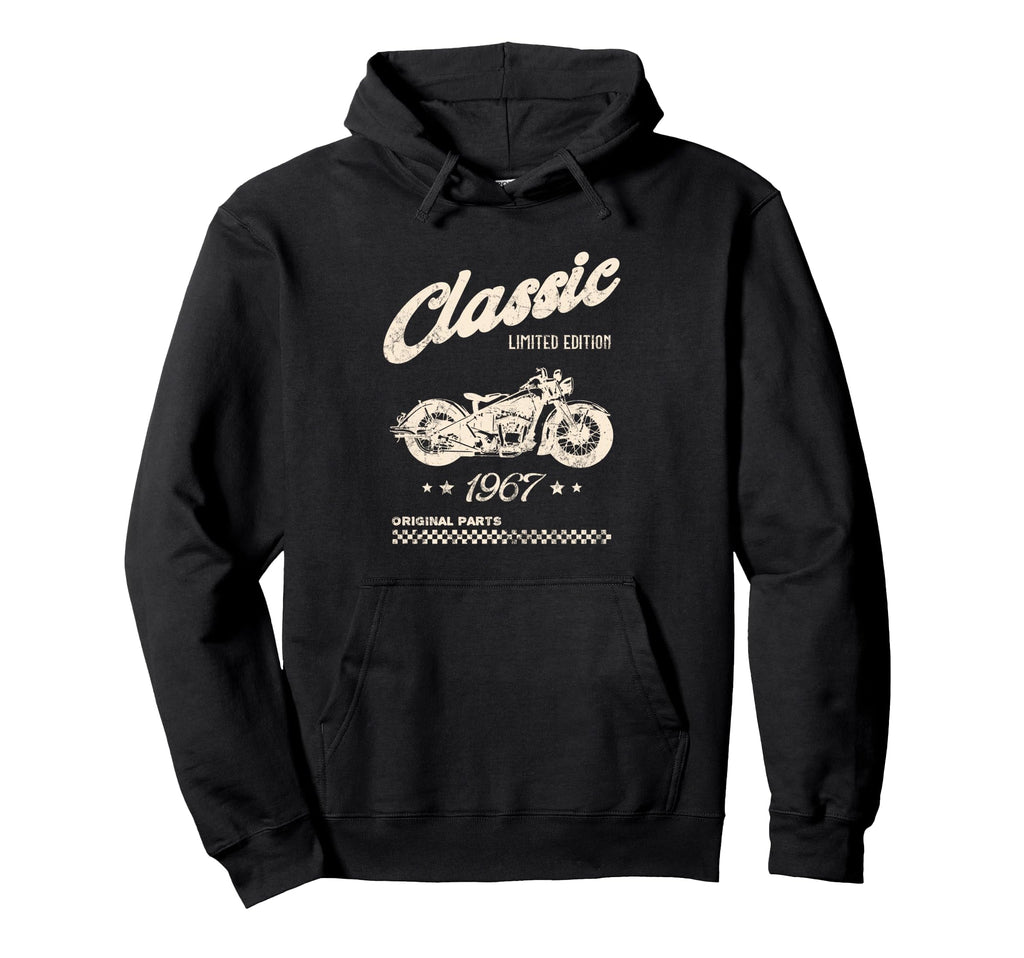 58Th Birthday Motorcycle Born 1967 Hoodie - Custom Art Print for Adults - T-Shirt, Sweatshirt, Hoodie