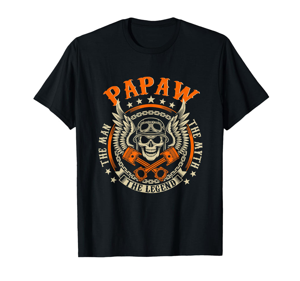 Biker Papaw Motorcycles Biker Fathers T-Shirt - Novelty Apparel for Adults - T-Shirt, Sweatshirt, Hoodie