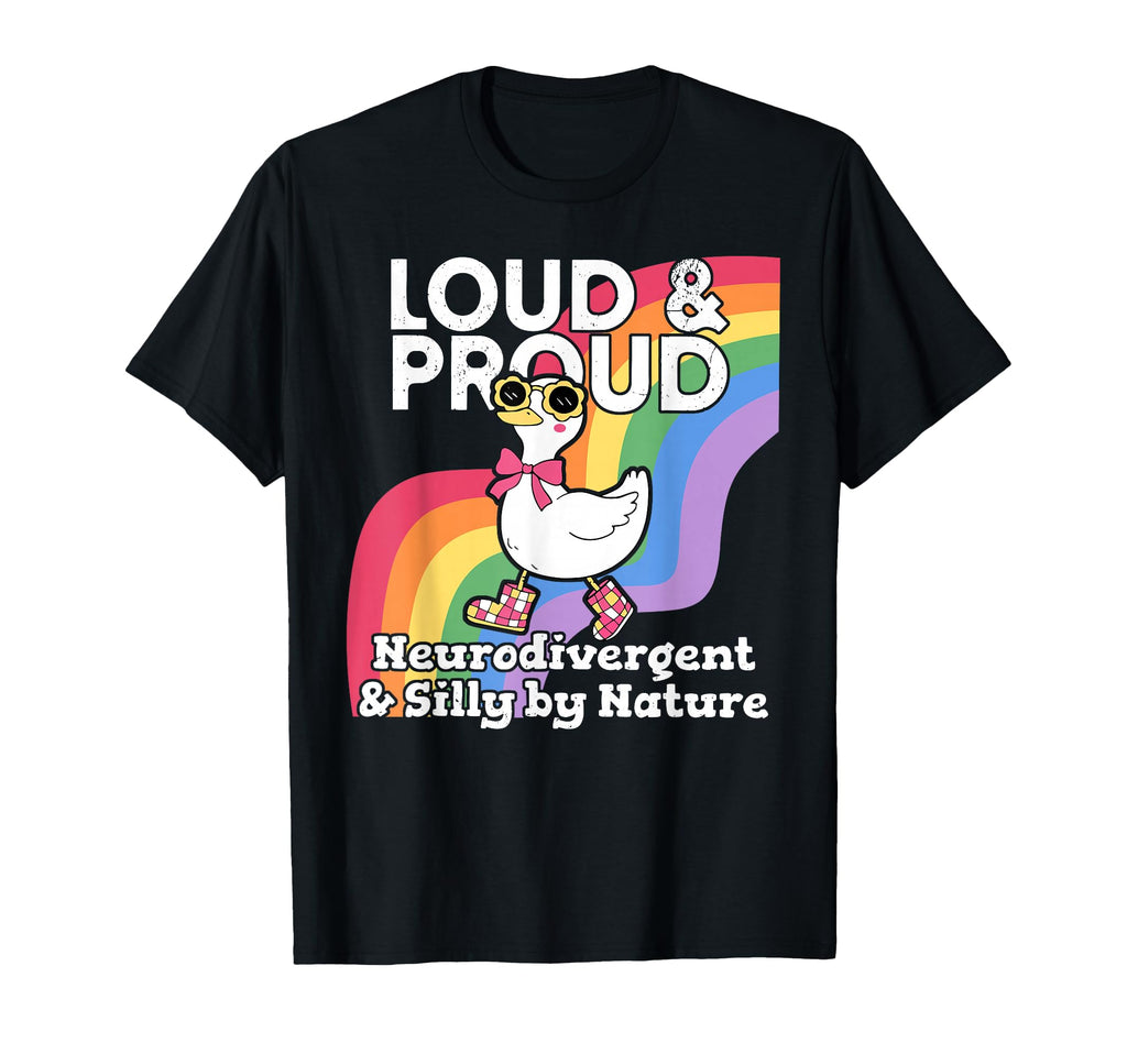 Rainbow Neurodiversity Pride Silly T-Shirt - Aesthetic Graphic Men Women - T-Shirt, Sweatshirt, Hoodie