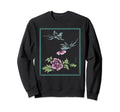 Birds And Peony Woodcut Sweatshirt - Custom Art Print for Adults - T-Shirt, Sweatshirt, Hoodie