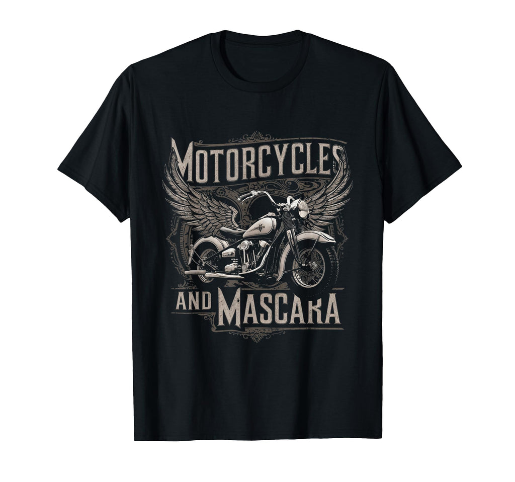 Motorcycles And Mascara Womens Motor T-Shirt - Custom Art Print Men Women - T-Shirt, Sweatshirt, Hoodie