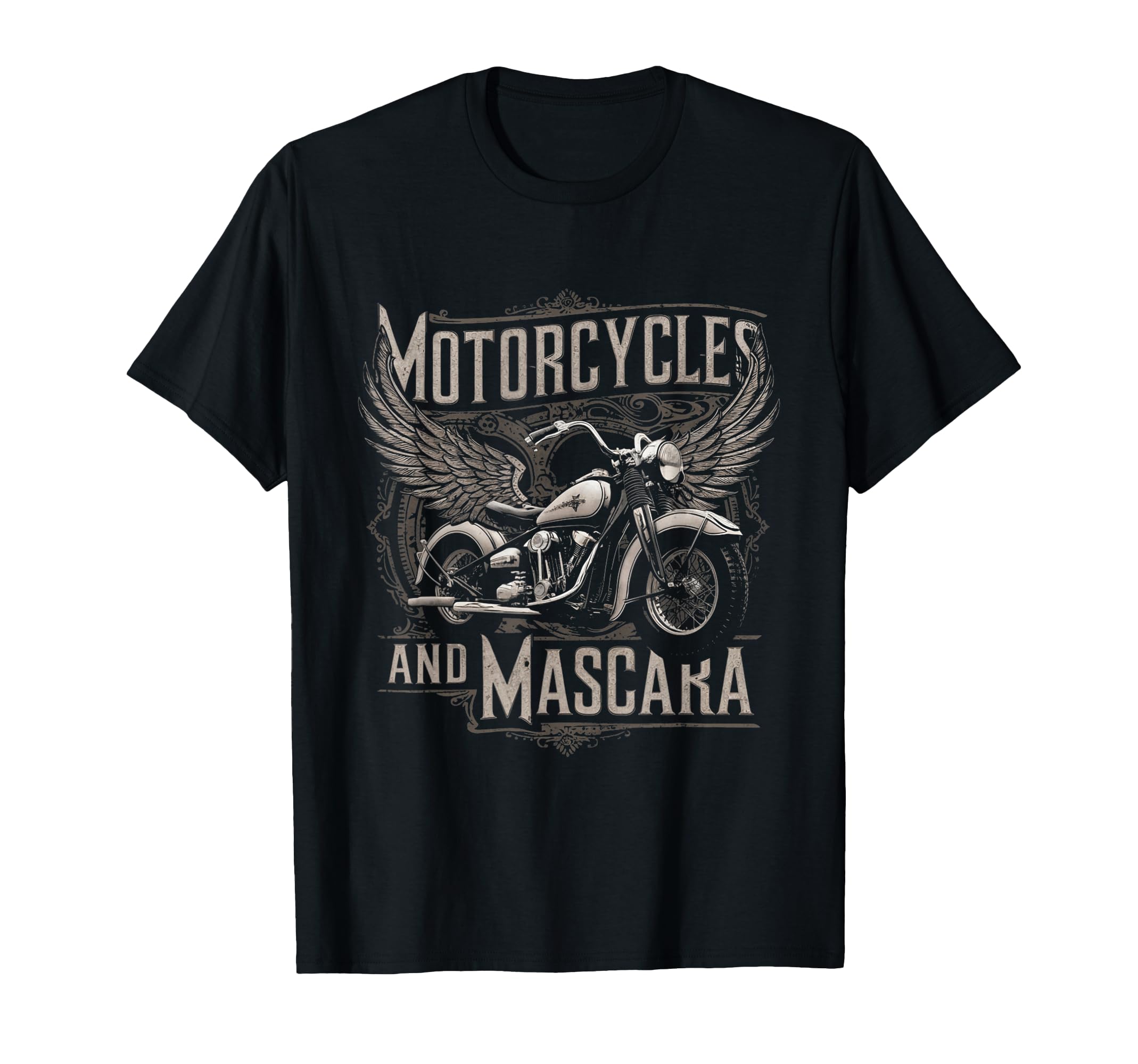 Motorcycles And Mascara Womens Motor T-Shirt - Custom Art Print Men Women - T-Shirt, Sweatshirt, Hoodie