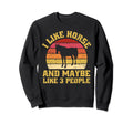 Horse Riding Lover Sunset Sweatshirt - Aesthetic Graphic for Adults - T-Shirt, Sweatshirt, Hoodie