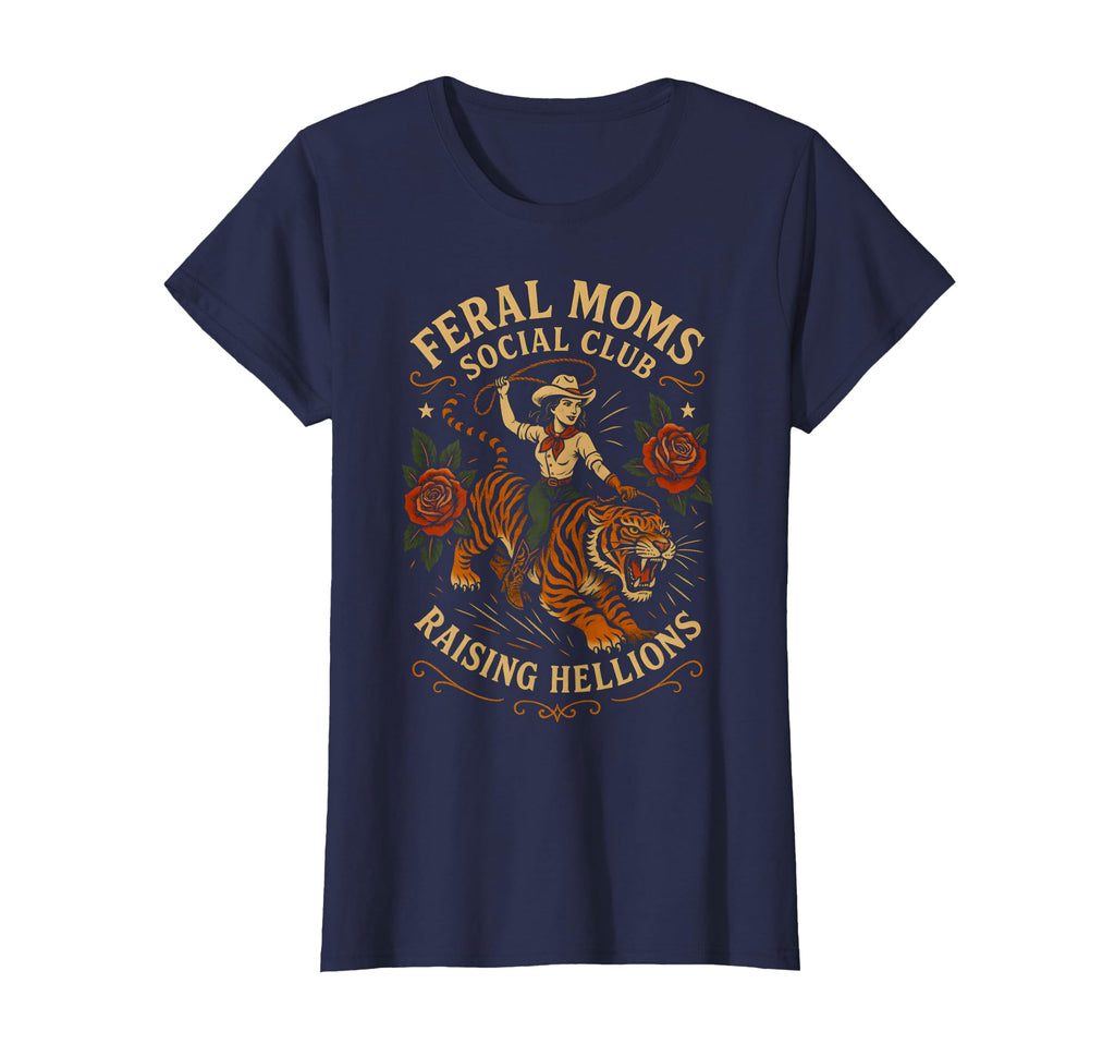 Cowgirl Western Feral Moms Social Club T-Shirt - Graphic Print Unisex - T-Shirt, Sweatshirt, Hoodie